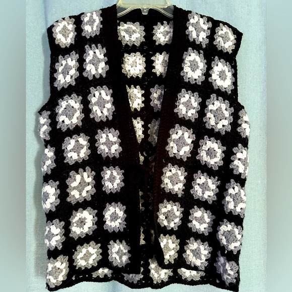Beautiful Crochet Granny square Vest or Cover up - Picture 1 of 7